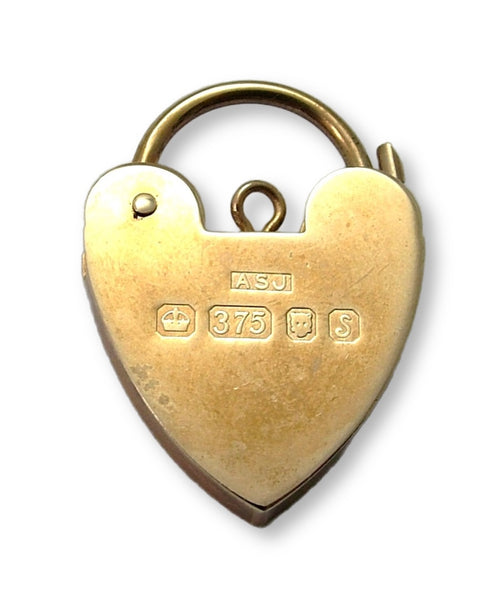 Large Vintage 1990's 9ct Yellow Gold Padlock Bracelet Fastener or Charm HM 1992 Gold Charm - Sandy's Vintage Charms