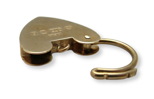 Large Vintage 1990's 9ct Yellow Gold Padlock Bracelet Fastener or Charm HM 1992 Gold Charm - Sandy's Vintage Charms