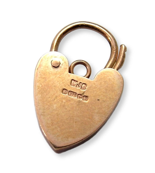 Vintage 1990's 9ct Rose Gold Padlock Bracelet Fastener or Charm HM 1990 Gold Charm - Sandy's Vintage Charms