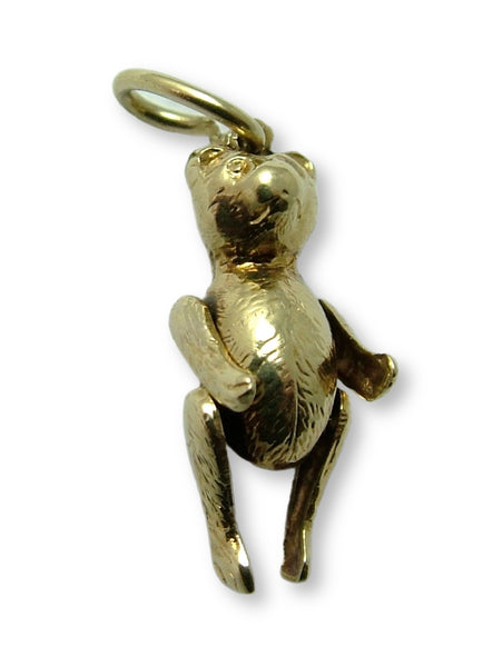 Vintage 1930's Hollow Articulated 14ct 14k Gold Teddy Bear Charm Gold Charm - Sandy's Vintage Charms