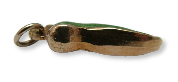 Vintage 1960's Italian 18ct 18k Gold & Green Enamel Shoe or Slipper Charm Gold Charm - Sandy's Vintage Charms