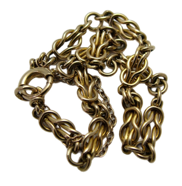 Vintage 1950's English Solid 9ct Gold Bracelet with Bolt Ring Fastener