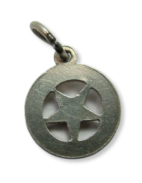 Small Vintage 1950's Silver "Lucky Star" Charm 1920s-1950s Charm - Sandy's Vintage Charms