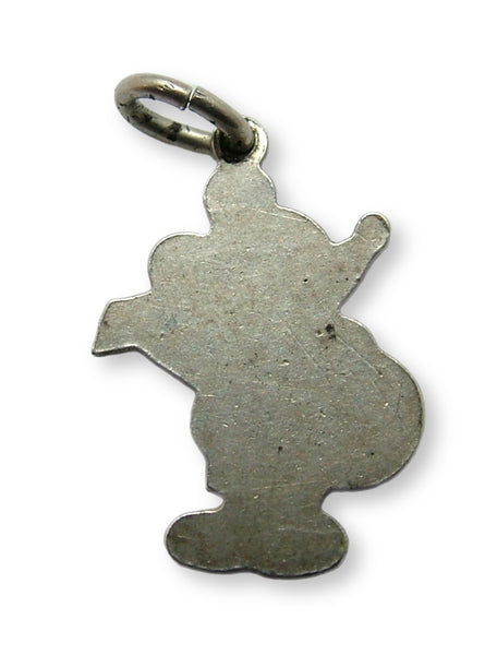 Small Vintage 1950's Silver & Enamel Mickey Mouse Playing Guitar Charm Enamel Charm - Sandy's Vintage Charms