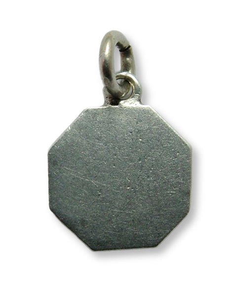Small Vintage 1950's Silver & Enamel Lucky Number 13 Charm Enamel Charm - Sandy's Vintage Charms