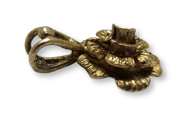 Vintage 1980's 9ct Gold & Flower Head Charm or Pendant HM 1981 Gold Charm - Sandy's Vintage Charms