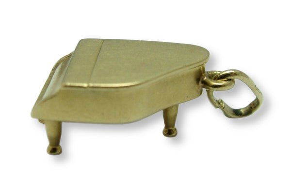 Vintage 1940's 14k 14ct Gold Opening Grand Piano Charm Red Enamel Heart Inside Gold Charm - Sandy's Vintage Charms