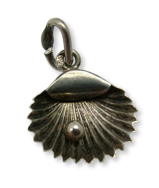 Antique Victorian Austro/Hungarian c1895 Silver Clam Shell Charm Antique Charm - Sandy's Vintage Charms
