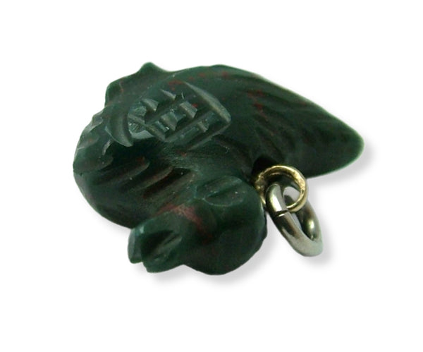 Small Vintage 1950's 14ct 14k Gold & Carved Bloodstone Agate Duck Charm Gold Charm - Sandy's Vintage Charms