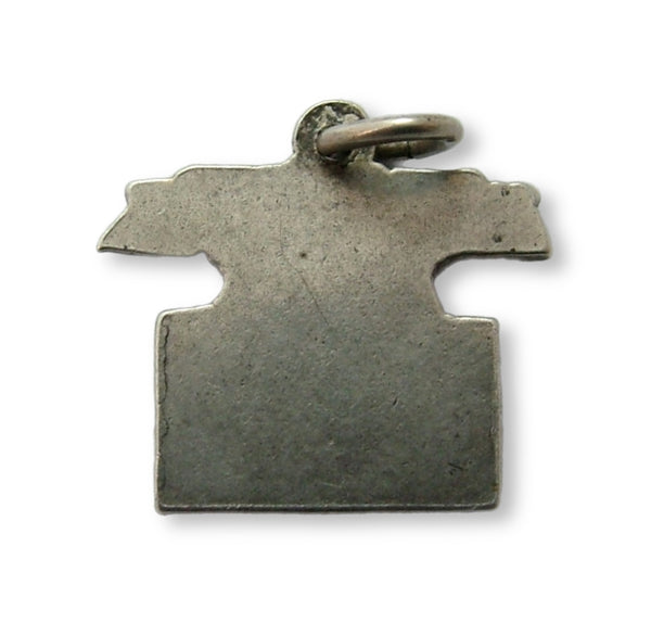 Vintage 1950's Silver & Blue Enamel Telephone Charm “I Love You” Enamel Charm - Sandy's Vintage Charms