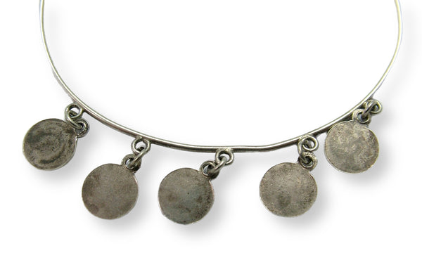 Vintage 1920's Silver & Enamel Child’s Lucky Charm Bracelet with Five Charms Attached Bracelet - Sandy's Vintage Charms