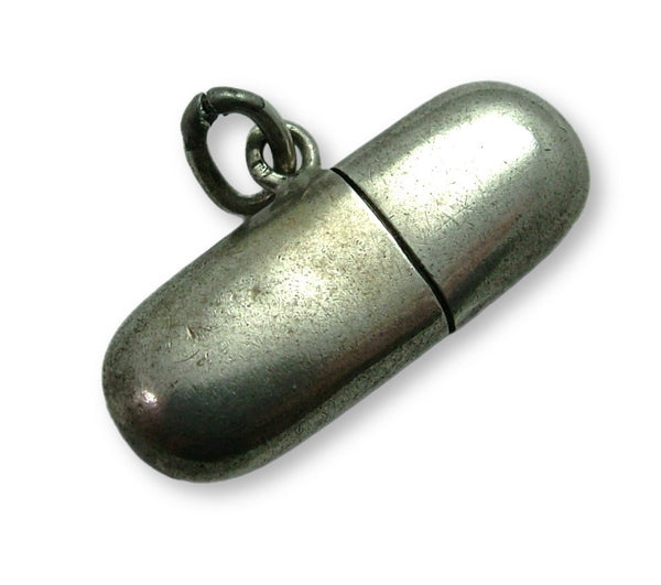 Antique Victorian c1900 Silver “Love is Blind” Glasses Case Charm Removable Glasses Inside Antique Charm - Sandy's Vintage Charms