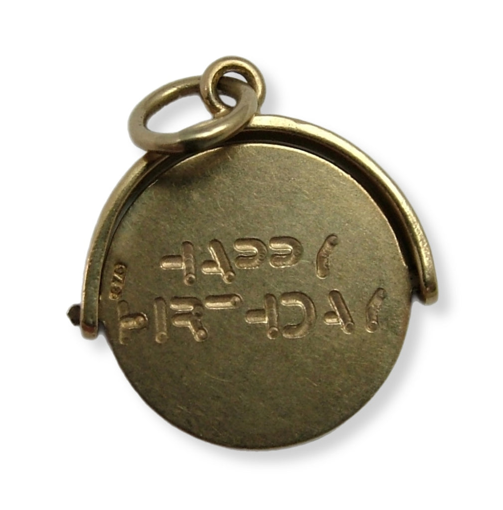 Vintage 1960's 9ct Gold “Happy Birthday” Spinner Charm HM 1962 Gold Charm - Sandy's Vintage Charms