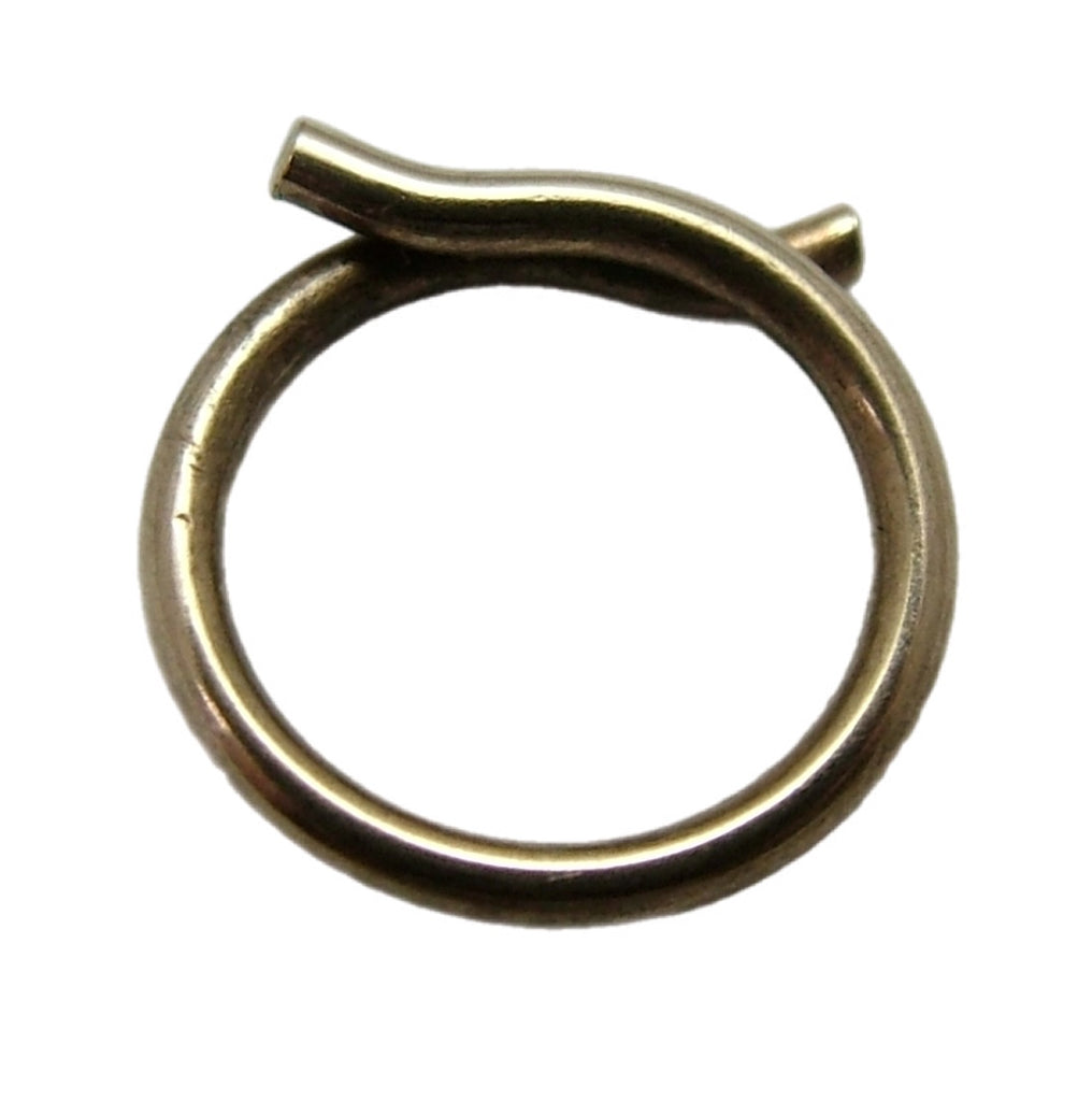 Antique Edwardian Solid 9ct Rose Gold Split Ring for Fobs & Charms 9mm