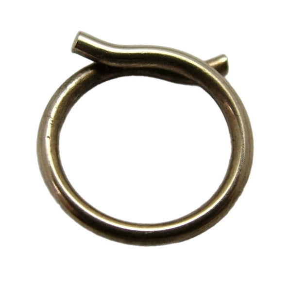 Antique Edwardian Solid 9ct Rose Gold Split Ring for Fobs & Charms 9mm