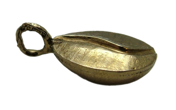 Vintage 1980's Solid 9ct Gold Coffee Bean Charm HM 1985
