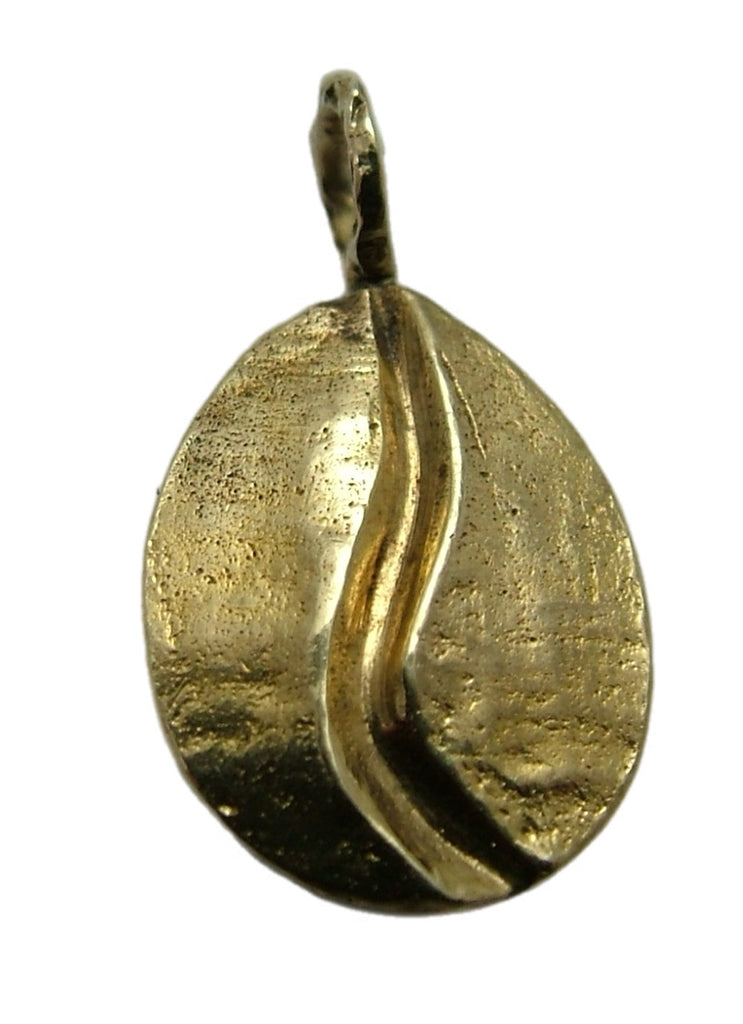 Vintage 1980's Solid 9ct Gold Coffee Bean Charm HM 1985