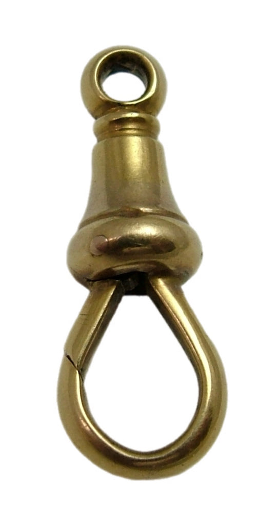 Antique Victorian c1900 Solid 18k 18ct Yellow Gold Dog Clip Fastener - For Hanging Fobs & Charms