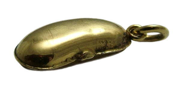 Small Vintage 1970's Hollow 9ct Gold Lucky Kidney Bean Charm HM 1977