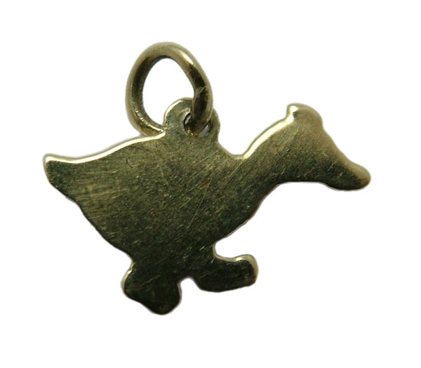 Small Vintage 1950's 14ct 14k Gold & Enamel Duck Charm