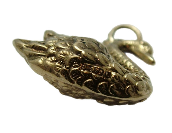Vintage 1960's 9ct Gold Hollow Swan Charm HM 1961