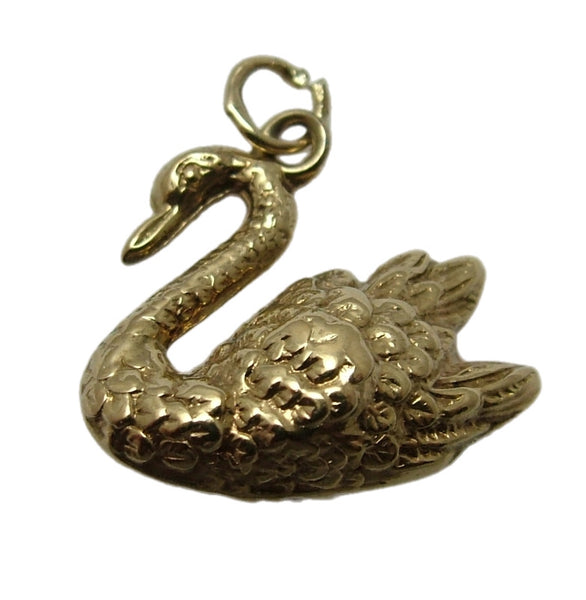 Vintage 1960's 9ct Gold Hollow Swan Charm HM 1961
