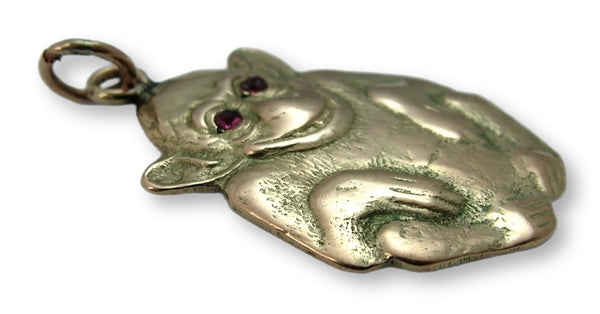 Large Antique Edwardian c1905 9ct Rose Gold Monkey Charm with Ruby Eyes Antique Charm - Sandy's Vintage Charms