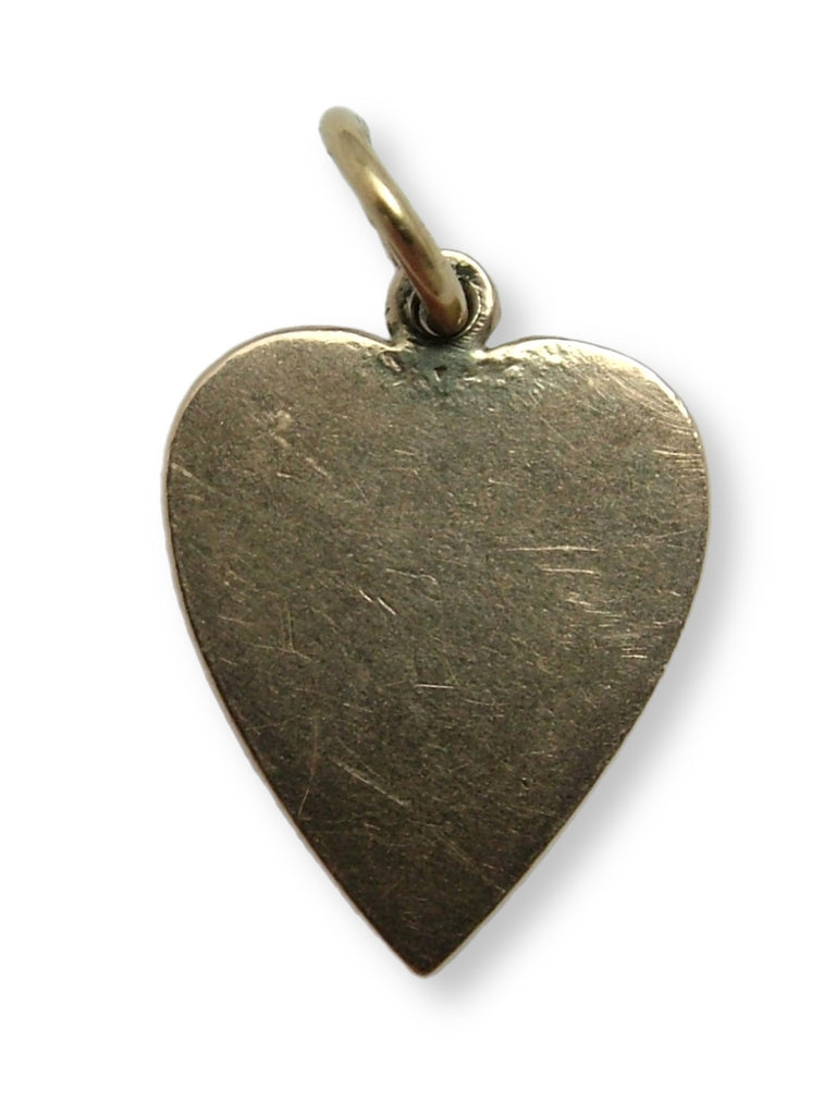 Antique Edwardian Flat 9ct Rose Gold Heart Charm Antique Charm - Sandy's Vintage Charms