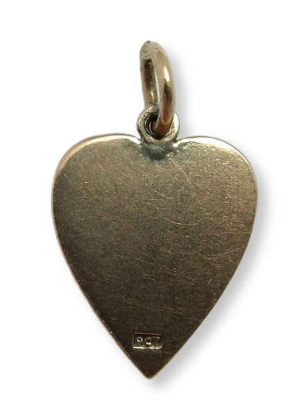 Antique Edwardian Flat 9ct Rose Gold Heart Charm Antique Charm - Sandy's Vintage Charms