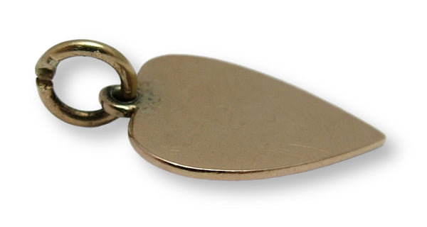 Antique Edwardian Flat 9ct Rose Gold Heart Charm Antique Charm - Sandy's Vintage Charms