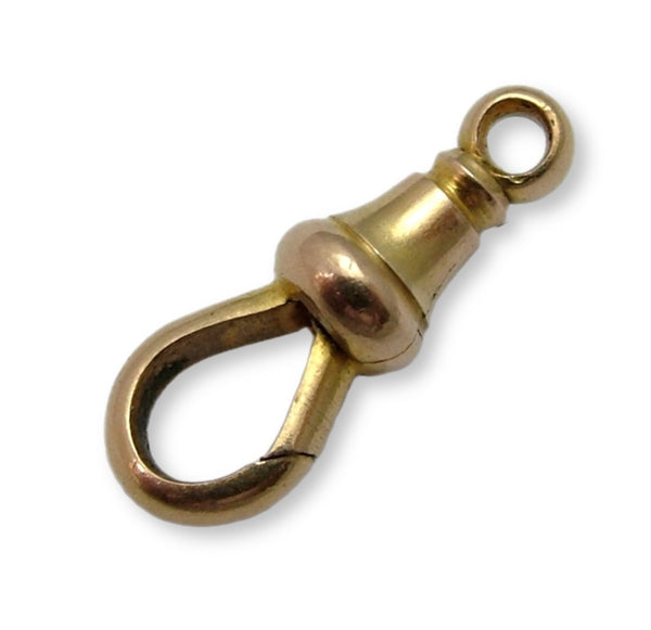 Antique Victorian c1900 Solid 15ct Yellow Gold Dog Clip Fastener - For Hanging Fobs & Charms Antique Charm - Sandy's Vintage Charms