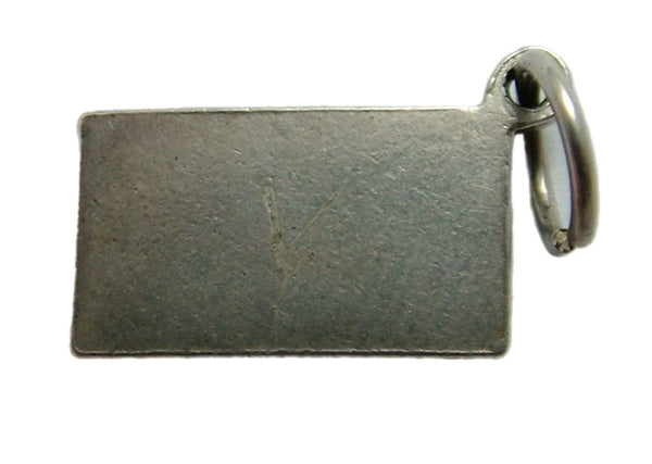 Small Vintage 1950's Silver & Blue Enamel “OK” Heart Charm