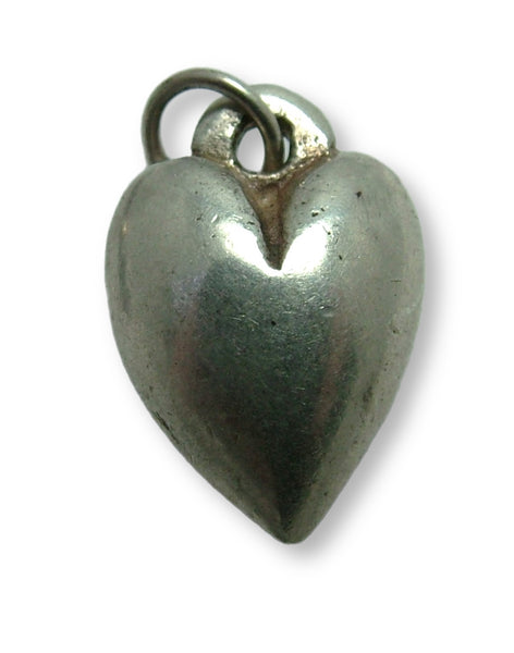Vintage 1970's Solid Silver Heart Charm HM 1979 Silver Charm - Sandy's Vintage Charms