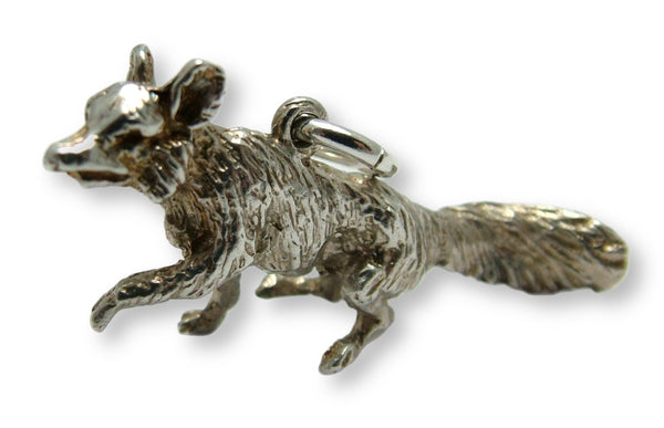 Large Vintage 1970's Solid Silver Fox Charm Silver Charm - Sandy's Vintage Charms