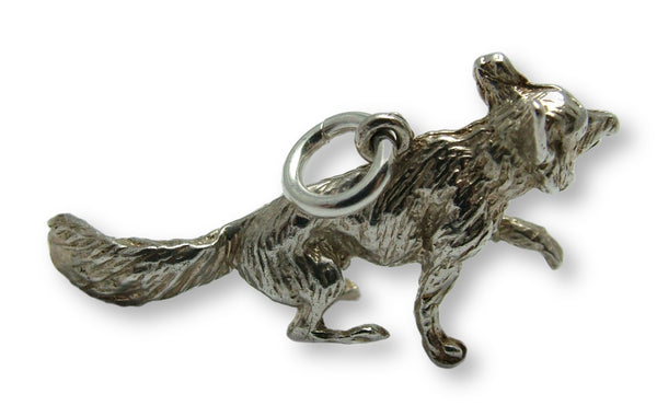 Large Vintage 1970's Solid Silver Fox Charm Silver Charm - Sandy's Vintage Charms