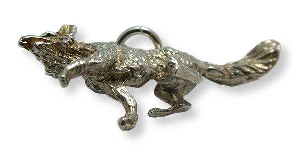 Large Vintage 1970's Solid Silver Fox Charm Silver Charm - Sandy's Vintage Charms