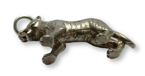 Large Vintage 1960's Solid Silver Tiger Charm Silver Charm - Sandy's Vintage Charms