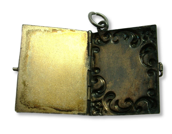 Antique Edwardian German Miniature Silver “Friendship” Book Charm Dated 1904 Antique Charm - Sandy's Vintage Charms