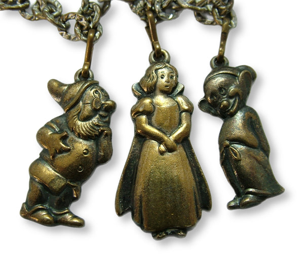 Vintage 1940's/50’s Metal Snow White & The Seven Dwarfs Charm Bracelet 1920s-1950s Charm - Sandy's Vintage Charms
