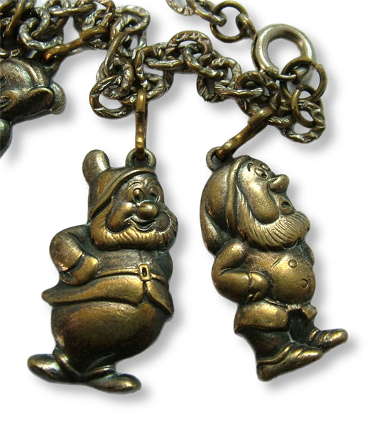 Vintage 1940's/50’s Metal Snow White & The Seven Dwarfs Charm Bracelet 1920s-1950s Charm - Sandy's Vintage Charms
