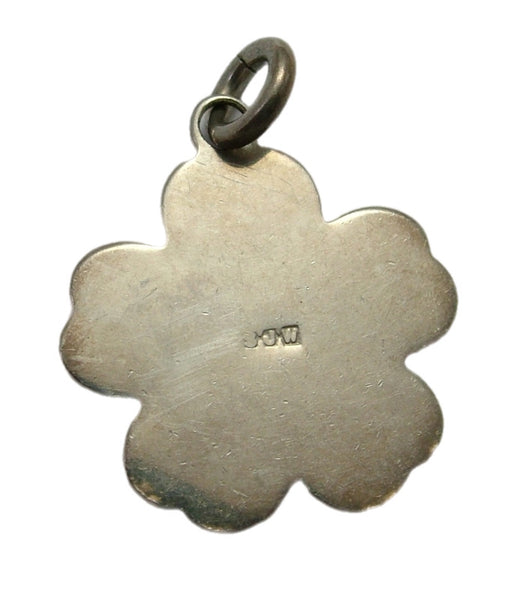 Large Vintage 1980's Silver & Enamel Yellow Flower Charm by Stewart John Wilson Enamel Charm - Sandy's Vintage Charms