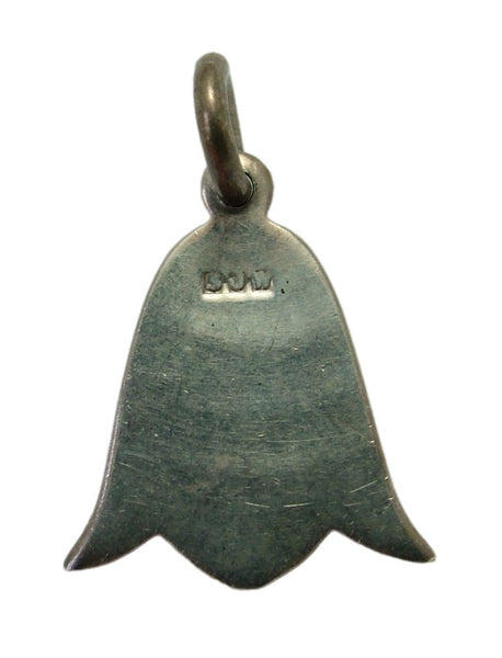 Vintage 1980's Silver & Enamel Bluebell Flower Charm by Stewart John Wilson Enamel Charm - Sandy's Vintage Charms