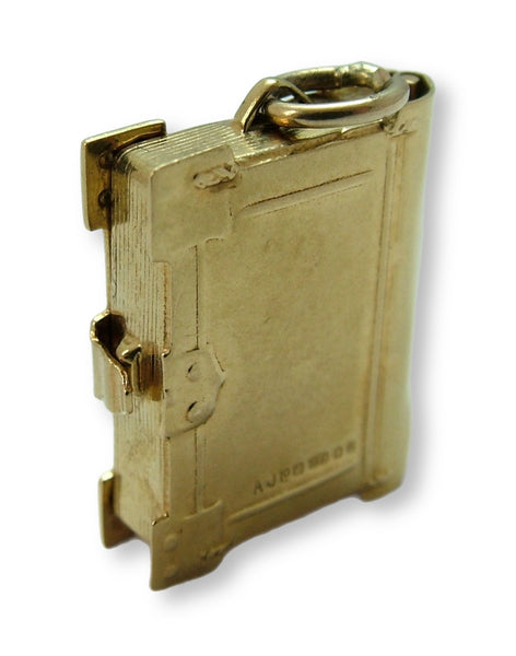 Vintage 1970's 9ct Gold Opening Bible Charm with Pull Out Paper Pages Inside Gold Charm - Sandy's Vintage Charms