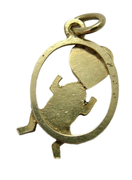 Vintage 1950's 14k 14ct Gold & Enamel Frog with Heart Charm Gold Charm - Sandy's Vintage Charms
