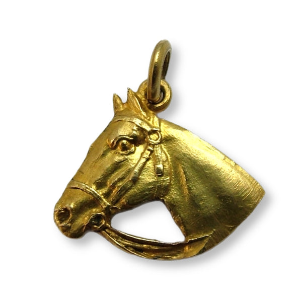Small Vintage 1930's Flat 9ct Gold Horse Head Charm Gold Charm - Sandy's Vintage Charms