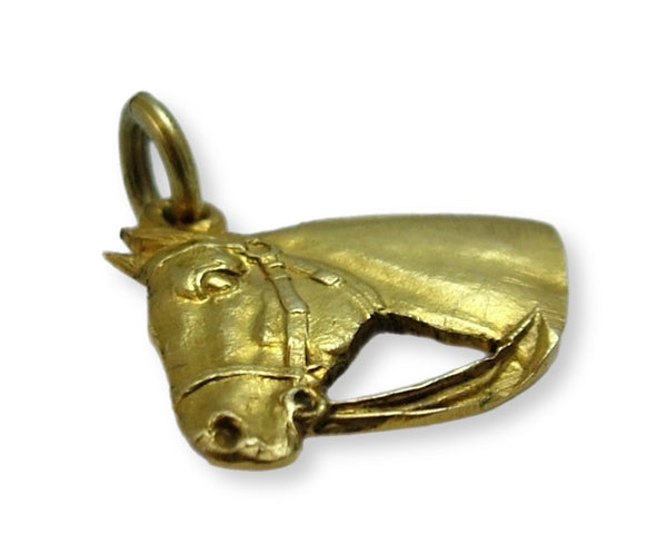 Small Vintage 1930's Flat 9ct Gold Horse Head Charm Gold Charm - Sandy's Vintage Charms