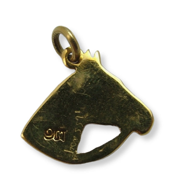 Small Vintage 1930's Flat 9ct Gold Horse Head Charm Gold Charm - Sandy's Vintage Charms