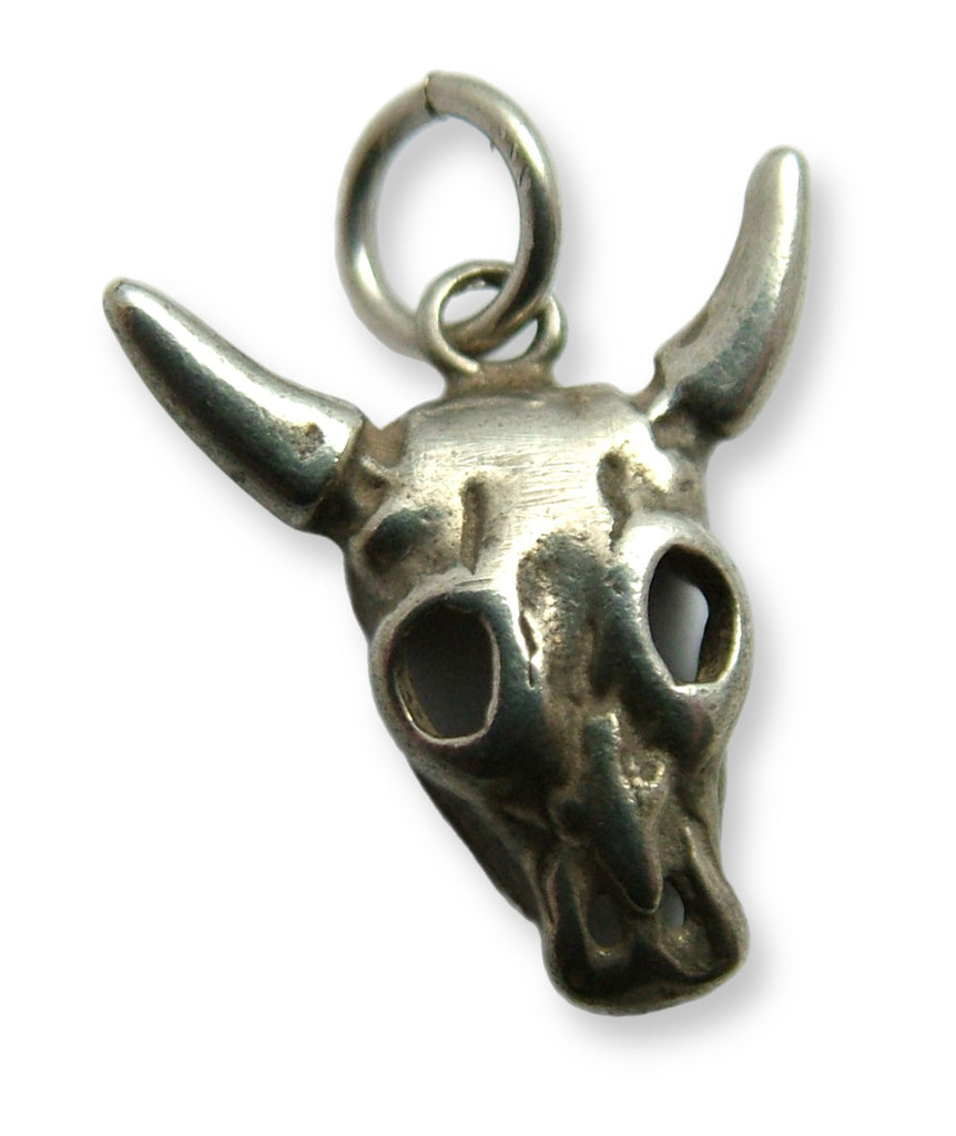 Vintage 1990’s Silver Cow Skull Charm Silver Charm - Sandy's Vintage Charms