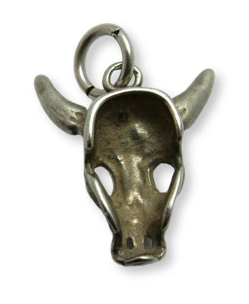 Vintage 1990’s Silver Cow Skull Charm Silver Charm - Sandy's Vintage Charms