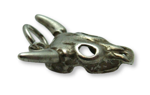 Vintage 1990’s Silver Cow Skull Charm Silver Charm - Sandy's Vintage Charms